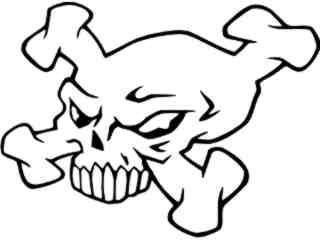  Skull Crossbones 0 4 Decal Proportional