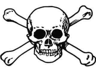  Skull Crossbones 0 5 Decal Proportional