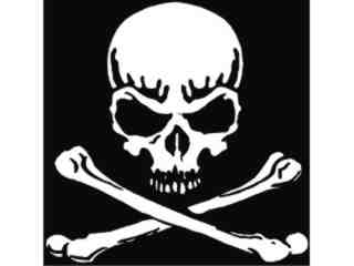  Skull Crossbones 0 8 Decal Proportional