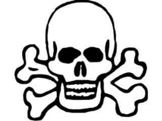  Skull Crossbones 0 9 Decal Proportional
