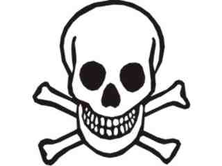  Skull Crossbones 1 2 Decal Proportional