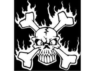  Skull Crossbones Flames_ I N V Decal Proportional