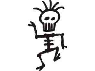  Skull Dude Tiki Decal Proportional
