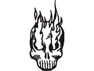  Skull Flaming Eyes Decal Proportional