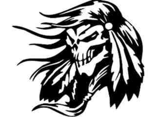  Skull Hair I Wind Decal Proportional