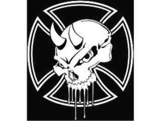  Skull Independence_ I N V Decal Proportional