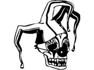  Skull Jester Decal Proportional