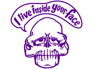  Skull Live Inside Face Decal Proportional
