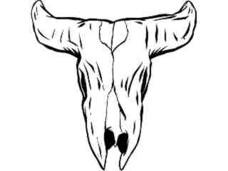  Skull Longhorn_ 0 6 1_ V A 1 Decal Proportional