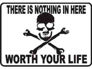  Skull Not Worth Life_ I N V Decal Proportional