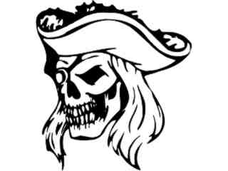  Skull Pirate 1 Decal Proportional