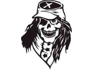  Skull Rebel Decal Proportional