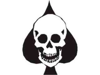  Skull Spade 2 Decal Proportional