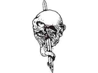  Skull Sword Decal Proportional