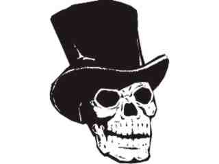  Skull Top Hat Decal Proportional