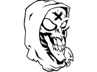  Skull X Decal Proportional