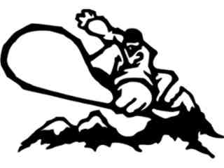  Snow Boader Jumpcut Decal Proportional