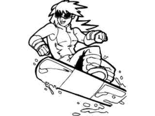  Snow Board Chic_ G D G Decal Proportional