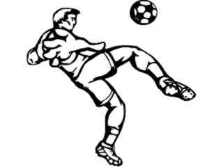  Soccer Kicker Decal Proportional