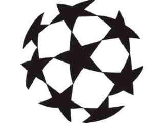  Soccerball Stars Decal Proportional