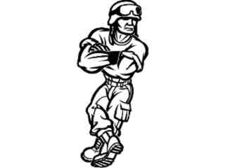  Soldier Muscle Arms Crossed Decal Proportional