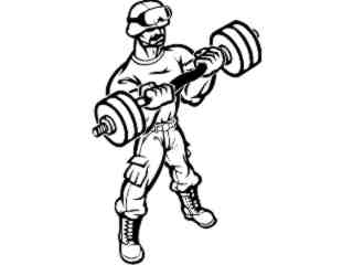  Soldier Muscle Curls Decal Proportional