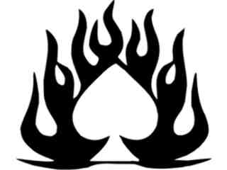  Spade Flames Decal Proportional