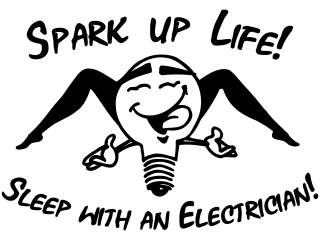  Spark Up Life Sleep Electrician Decal Proportional