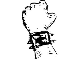  Spike Fist Decal Proportional