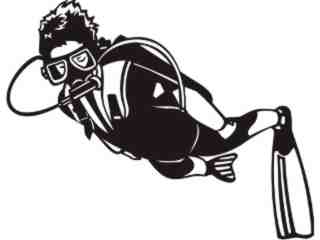  Sports_ Scuba Diver_ P A 1 Decal Proportional