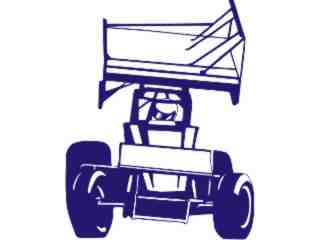  Sprint Race Car Decal Proportional