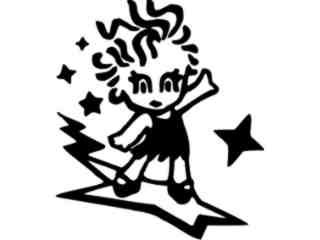  Star Girl Decal Proportional