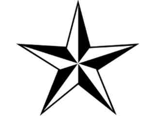  Star Nautical Decal Proportional