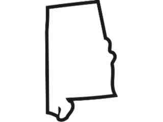  States_ Alabama_ Outline Decal Proportional