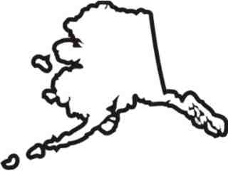  States_ Alaska_ Outline Decal Proportional