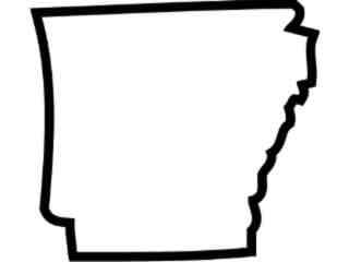  States_ Arkansas_ Outline Decal Proportional