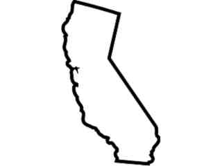  States_ California_ Outline Decal Proportional