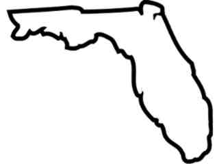  States_ Florida_ Outline Decal Proportional