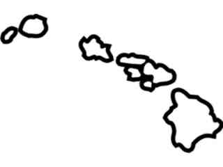  States_ Hawaii_ Outline Decal Proportional