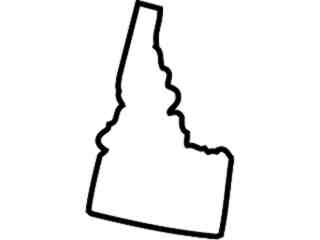  States_ Idaho_ Outline Decal Proportional