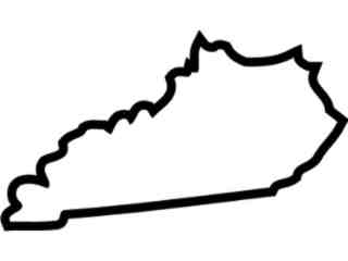  States_ Kentucky_ Outline Decal Proportional