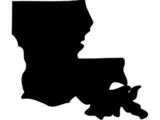  States_ Louisiana Decal Proportional