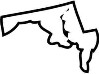  States_ Maryland_ Outline Decal Proportional