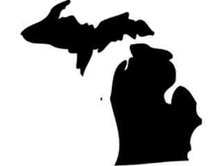  States_ Michigan Decal Proportional
