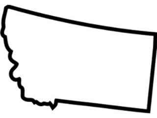  States_ Montana_ Outline Decal Proportional