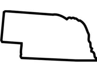  States_ Nebraska_ Outline Decal Proportional