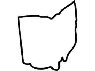  States_ Ohio_ Outline Decal Proportional