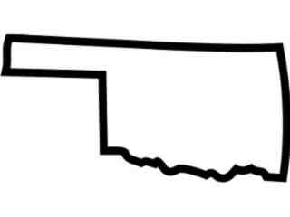  States_ Oklahoma_ Outline Decal Proportional