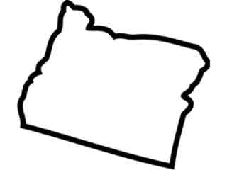  States_ Oregon_ Outline Decal Proportional