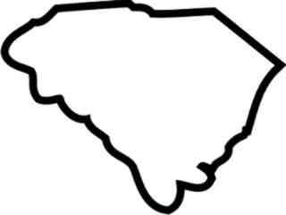  States_ South Carolina_ Outline Decal Proportional